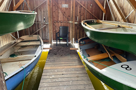 Benutzung der Boote im Winter